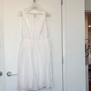 J. Crew White Backless Dress